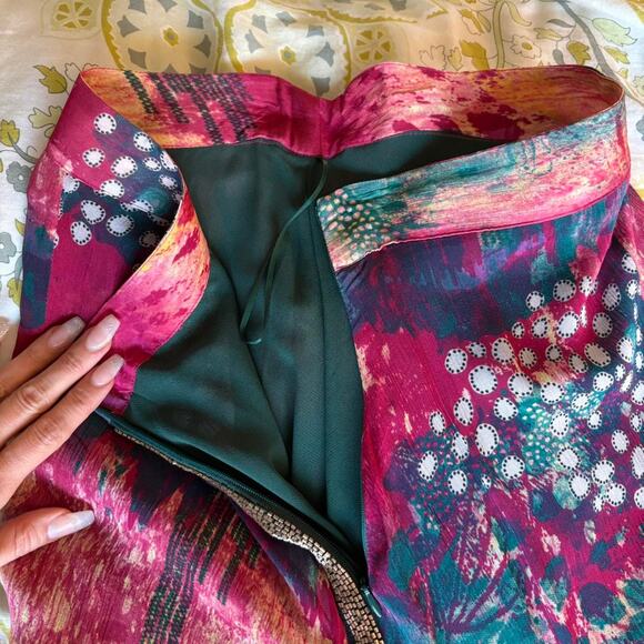 Zara Woman Printed Multi Colored Midi Skirt - Picture 3 of 7